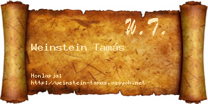 Weinstein Tamás névjegykártya
